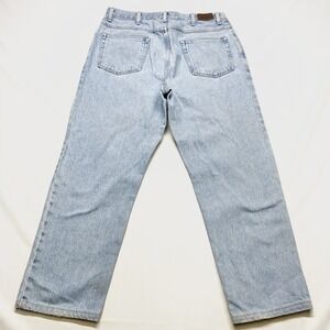 L.L. Bean Double Natural Fit Jeans Mens 33x29 Blue Denim Cotton Straight Leg